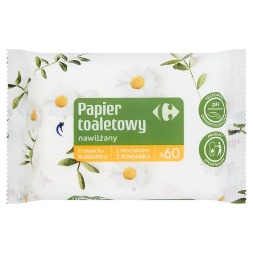 Carrefour Papier toaletowy nawilżany rumiankowy