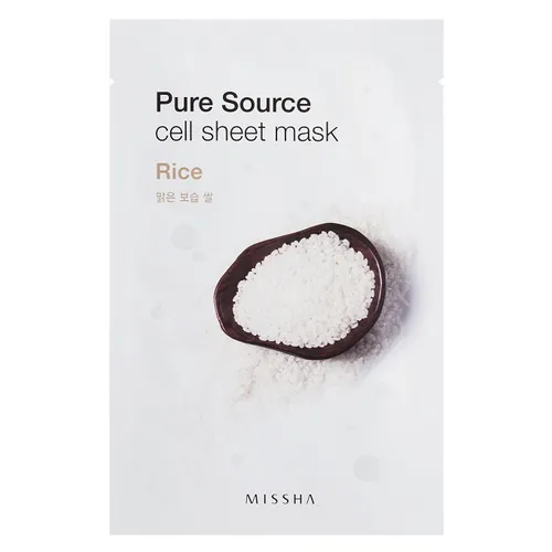 Missha Pure Source, Cell Sheet Mask 'Rice' (Bawełniana maseczka ryżowa)