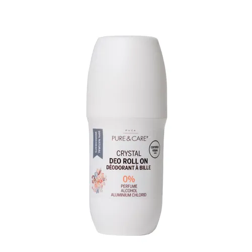 Pure and Care Crystal Deo Roll-on  0% Perfume, Alcohol, Aluminium Chlorid (Dezodorant kryształ w kulce nieperfumowany, bezalkoholowy, bez soli aluminium)