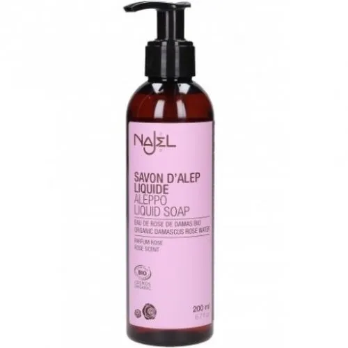 Najel Savon d'Alep Liquide Eau De Rose De Damais Bio (Mydło Aleppo w płynie z organiczną wodą z róży damasceńskiej)