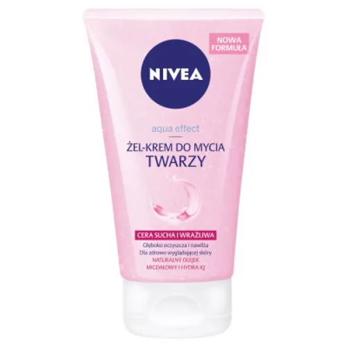 Nivea Łagodnie oczyszczający żel-krem do mycia twarzy z olejkiem migdałowym, Cera sucha i wrażliwa (Stara wersja)