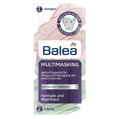 Balea Multimasking Maske mit bunten Tonerde (Maseczka dwufazowa)