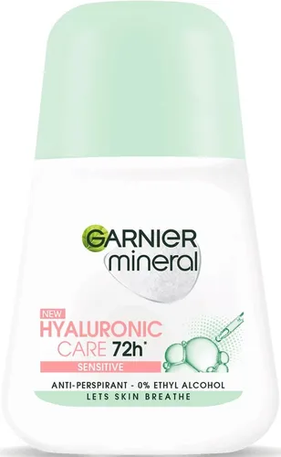 Garnier Mineral, Antiperspirant Roll-on 72H Hyaluronic Care (Antyperspirant w kulce dla kobiet z kwasem hialuronowym)