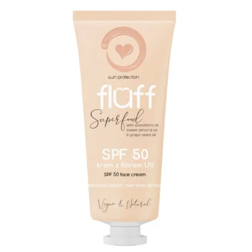 Fluff Superfood, Krem wyrównujący koloryt  z filtrem UV SPF 50