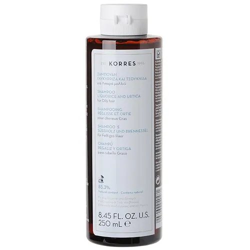 Korres Liquorice and Urtica, Shampoo (Szampon z wyciągiem z lukrecji i pokrzywy do włosów tłustych)