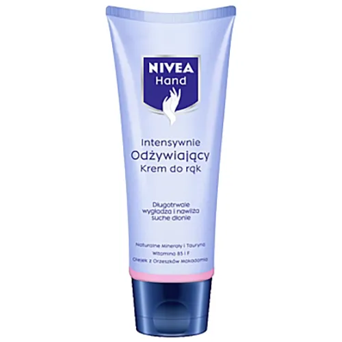 Nivea Hand, Intensywnie odżywiający krem do rąk (Długotrwałe wygładzenie oraz nawilżenie suchych dłoni)