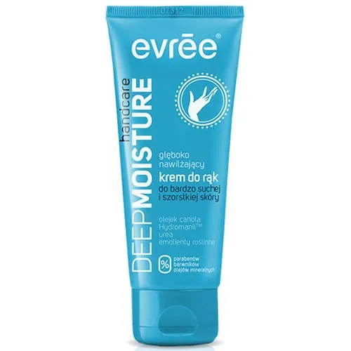 Evree Hand Care Deep Moisture, Głęboko nawilżający krem do rąk