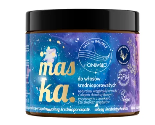 OnlyBio Hair Balance, Maska do włosów średnioporowatych (różne zapachy) - 2
