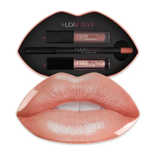 Huda Beauty Lip Tin, Contour & Strobe Set (Zestaw do konturowania ust) - 3