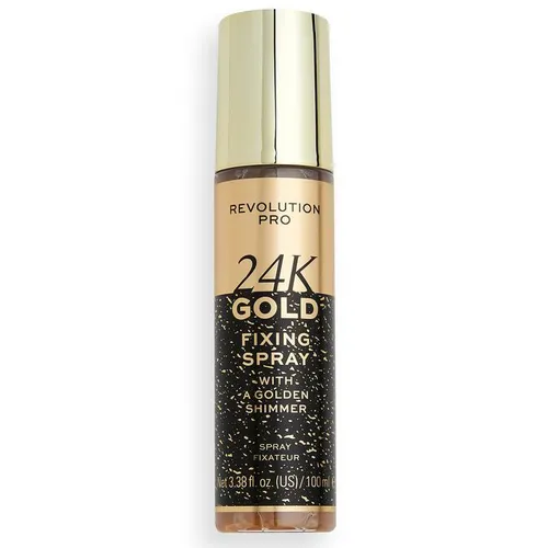 Revolution Pro 24K Gold, Fixing Spray with Golden Shimmer (Mgiełka utrwalająca makijaż)