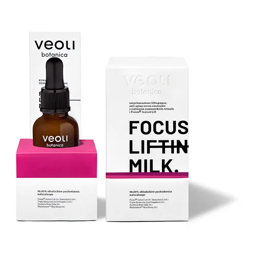 Veoli Botanica Focus Lifting Milk (Liftingujące serum anti-aging z bakuchiolem oraz Fusion Instant Lift) - 2