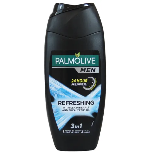 Palmolive Men, Refreshing 3 in 1 Body Face Hair with Sea Minerals and Eucalyptus Oil (3w1 żel pod prysznic)