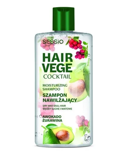Sessio Hair Vege Cocktail, Moisturizing Shampoo (Nawilżający szampon do włosów 'Awokado & Żurawina') - 1