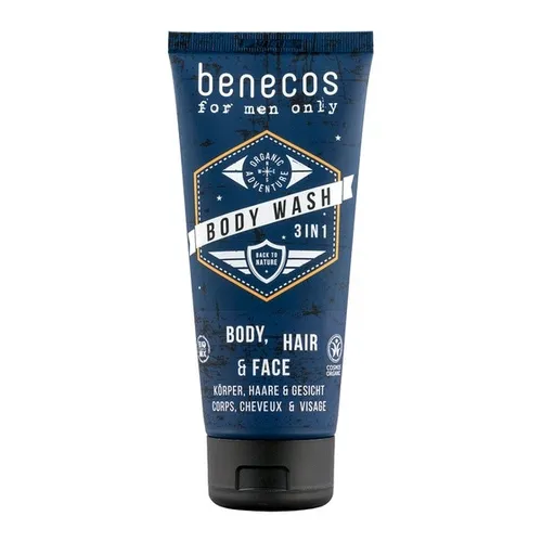 Benecos For Men Only, Body Wash 3 in 1 Body, Hair & Face (Żel 3w1 do mycia ciała, twarzy i włosów)