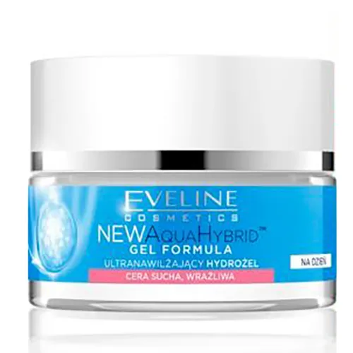 Eveline Cosmetics New Aqua Hybrid Gel Formula, Ultranawilżający hydrożel cera sucha, wrażliwa