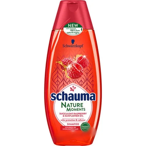 Schauma Nature Moments, Szampon do włosów farbowanych  'Soczysta malina i olej słonecznikowy'