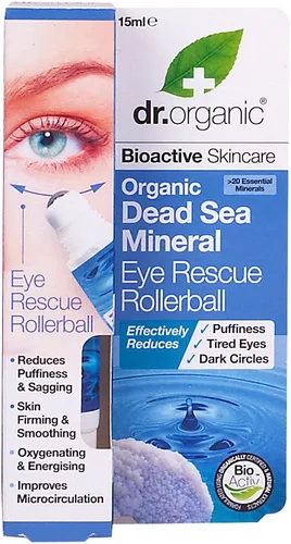 Dr.Organic Dead Sea Minerals, Eye Rescue Rollerball (Roller - ratunek dla oczu)