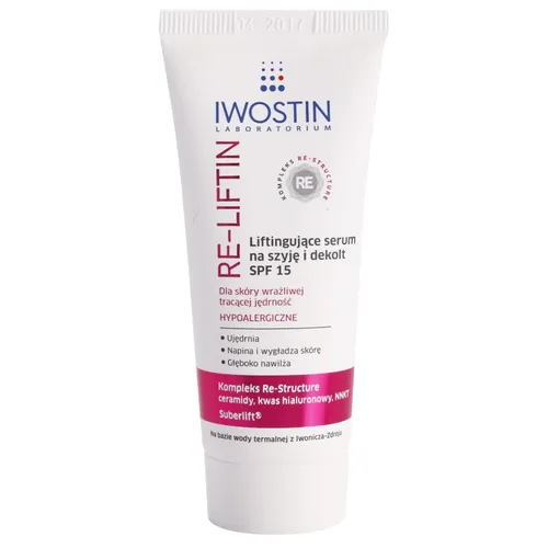 Iwostin Re - Liftin, Liftingujące serum na szyję i dekolt SPF 15