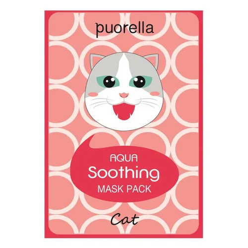 Puorella Aqua Soothing Mask Pack Cat (Łagodząca maska do twarzy `Kot`)
