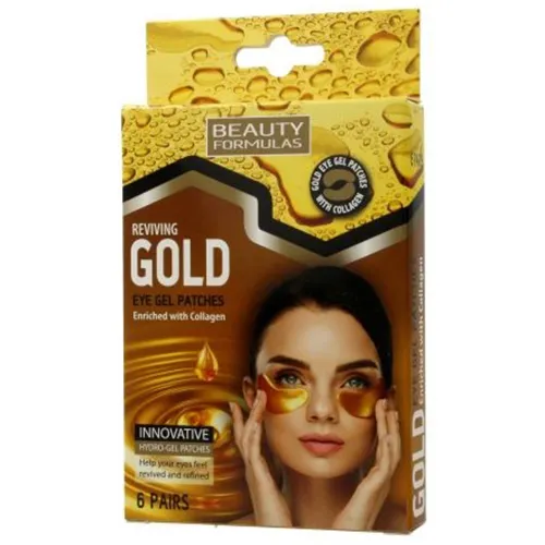 Beauty Formulas Gold Eye Gel Patches (Złote żelowe płatki pod oczy z kolagenem)