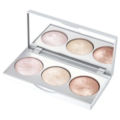 Golden Rose Strobing Highlighter Baked Trio Palette (Potrójna paleta rozświetlająca do twarzy)