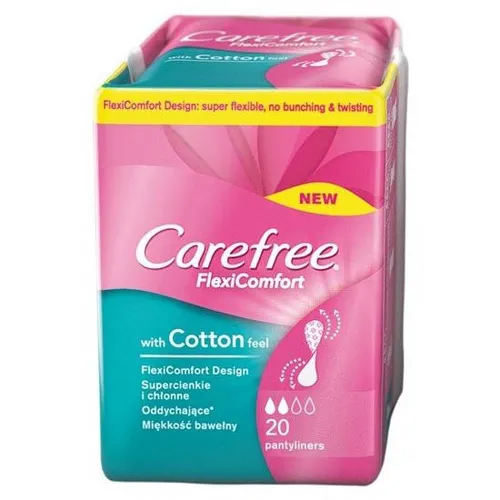 Carefree FlexiComfort with Cotton Feel, Wkładki higieniczne pakowane pojedynczo