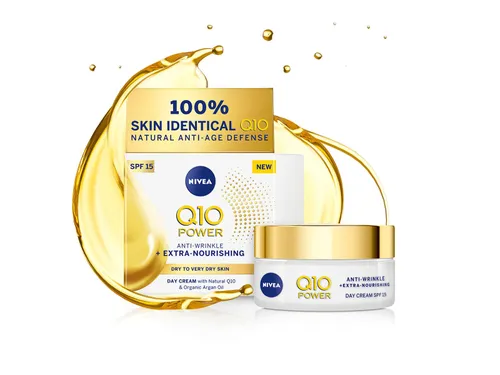 Nivea Q10 Power, Anti-wrinkle + Extra Nourishing Day Cream SPF 15 (Krem  do twarzy `Przeciwzmarszczkowy + ekstra odżywienie`) - 3