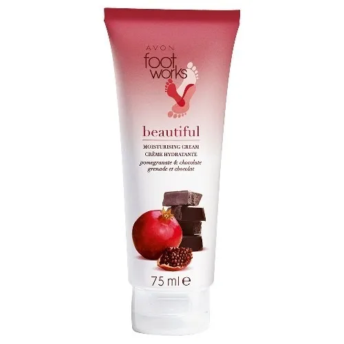Avon Foot Works, Beautiful, Pomegranate & Chocolate, Moisturising Cream (Nawilżający krem do stóp `Granat i czekolada`)