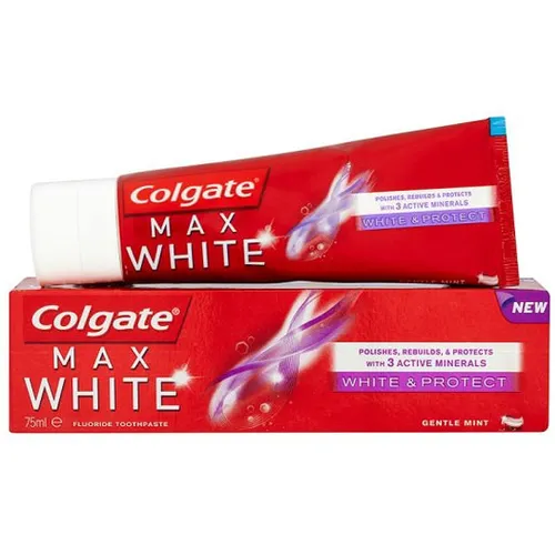 Colgate Max White & Protect, Pasta do zebów wybielająca (stara wersja)
