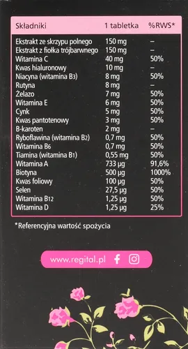 Regital Forte Zdrowe Włosy i Paznokcie, Suplement diety - 2