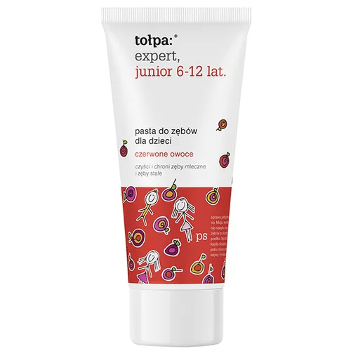 Tołpa Expert, Junior 6 -12 lat, Czerwone owoce, Pasta do zębów dla dzieci