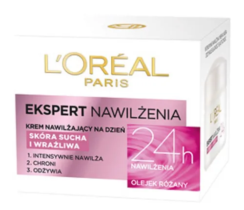 L'Oreal Paris Expert Nawilżenia, Krem nawilżający na dzień skóra sucha i wrażliwa