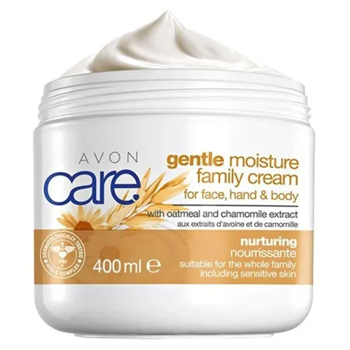 Avon Care, Gentle Moisture, Family Cream for Face, Hands and Body (Delikatny krem odżywczy do twarzy, rąk i ciała z wyciągiem z rumianku i owsa) - 1