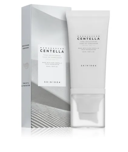 Skin1004 Madagascar Centella Tone Brightening Tone-Up Sunscreen SPF50, PA++++ (Ochronny ultralekki fluid do twarzy z efektem rozjaśniającym SPF50, PA++++)