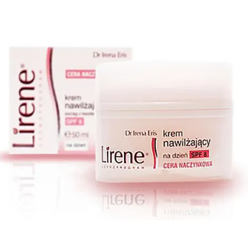 Lirene Dermoprogram Cera naczynkowa, Krem nawilżający SPF 8 - 1