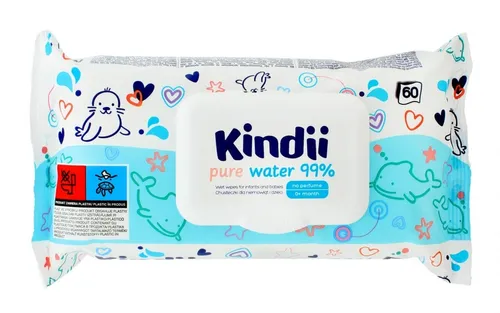 Kindii Pure Water 99%, Chusteczki nawilżane dla dzieci