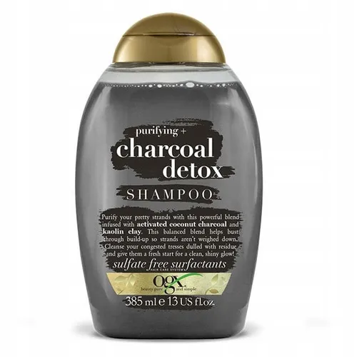 Organix Purifying + Charcoal Detox, Shampoo (Oczyszczający szampon do włosów z węglem kokosowym i glinką kaolinową)