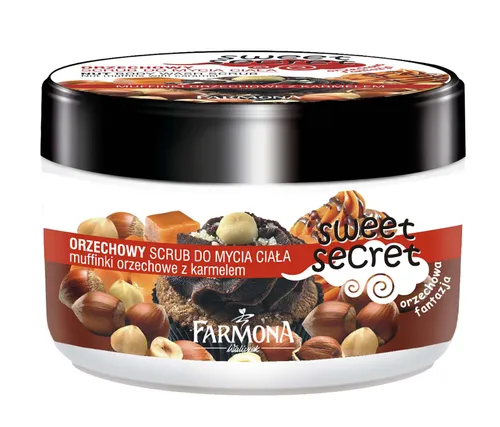 Sweet Secret Orzechowy scrub do mycia ciała `Muffinki orzechowe z karmelem`