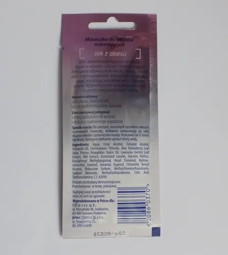 Cien Professional, Maseczka wzmacniająca do włosów `Sok z aloesu` - 3