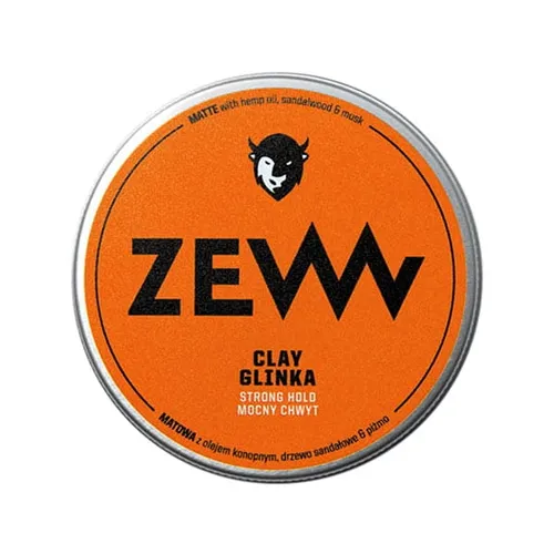 Zew For Men Glinka do włosów mocny chwyt matowa z olejem konopnym