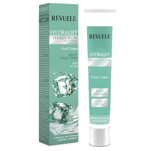 Revuele Hydralift Hyaluron Anti-wrinkle Treatment, Night Face Care Fluid Cream (Przeciwzmarszczkowy krem - fluid do twarzy na noc)