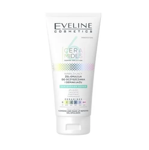 Eveline Cosmetics 6 Ceramides, Nawilżający żel-emulsja do oczyszczania i demakijażu