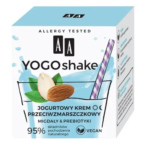 AA Yogo Shake, Jogurtowy krem przeciwzmarszczkowy `Migdały & prebiotyki`