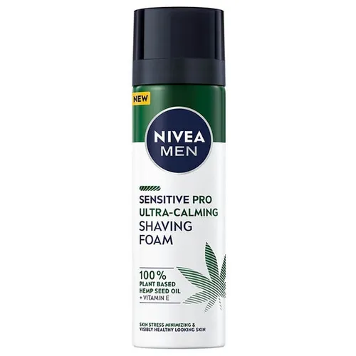 Nivea Men, Sensitive Pro, Ultra-Calming Shaving Foam (Pianka do golenia z olejem z konopi)