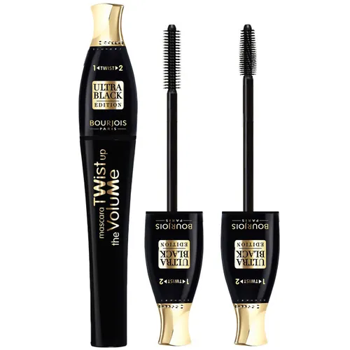 Bourjois Twist up The Volume, Ultra Black Mascara (Pogrubiająco - wydłużający ultraczarny tusz do rzęs (stara wersja))