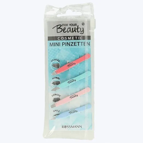 For Your Beauty Cosmetic, Mini Pinzetten (Zestaw trzech mini pęsetek) - 1