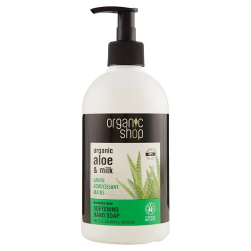 Organic Shop Aloe Vera & Milk, Hand Soap (Zmiękczające mydło w płynie do rąk 'Aloes i mleko')