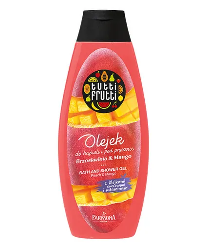 Tutti Frutti Olejek do kąpieli i pod prysznic `Brzoskiwnia & mango`