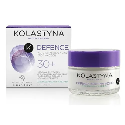 Kolastyna Defence 30+, Przeciwzmarszczkowy krem na dzień do cery normalnej i mieszanej