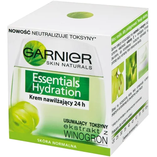 Garnier Essentials Hydration, Krem nawilżający 24h z ekstraktem z winogron do skóry normalnej (nowa wersja)